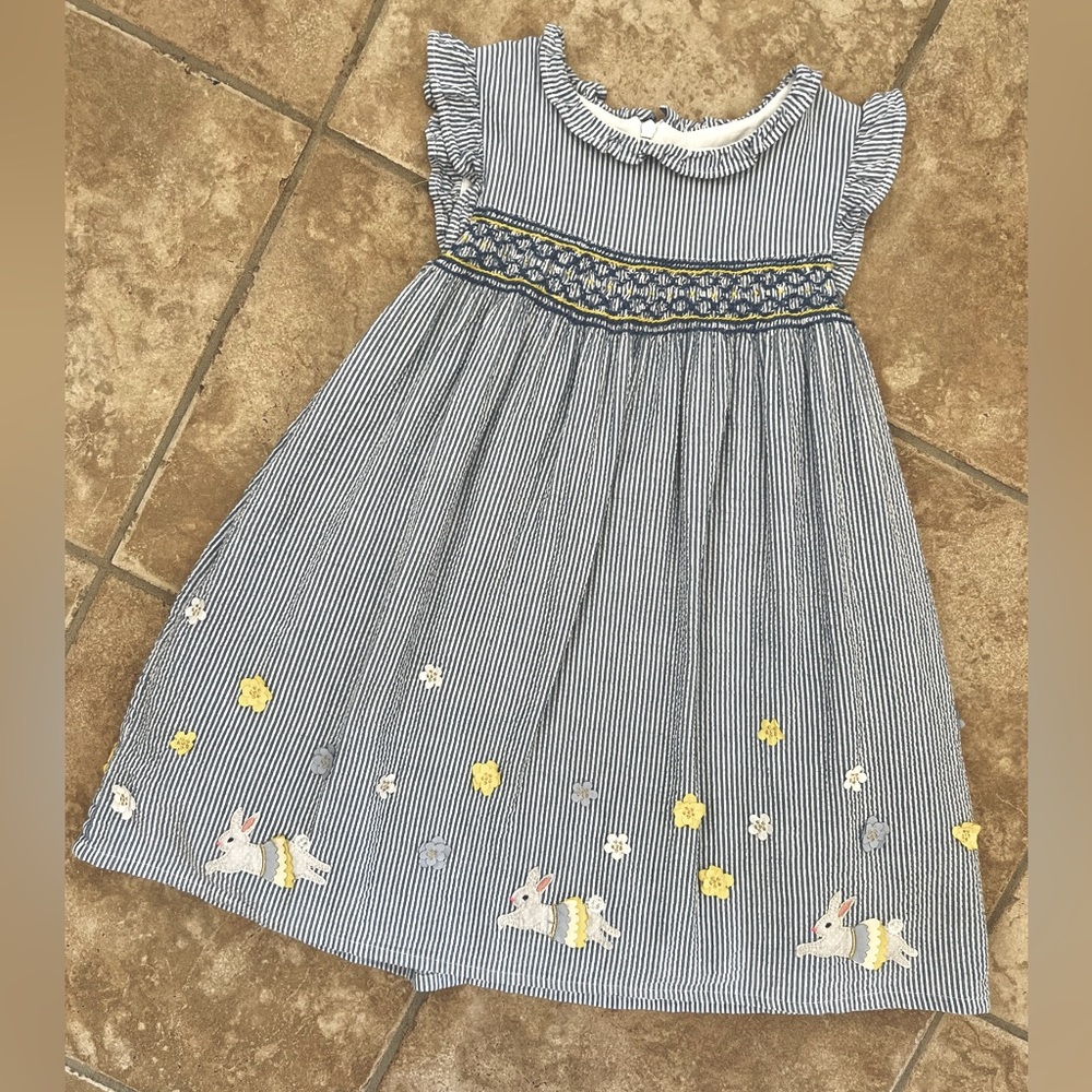 Mini Boden bunny dress 6-7